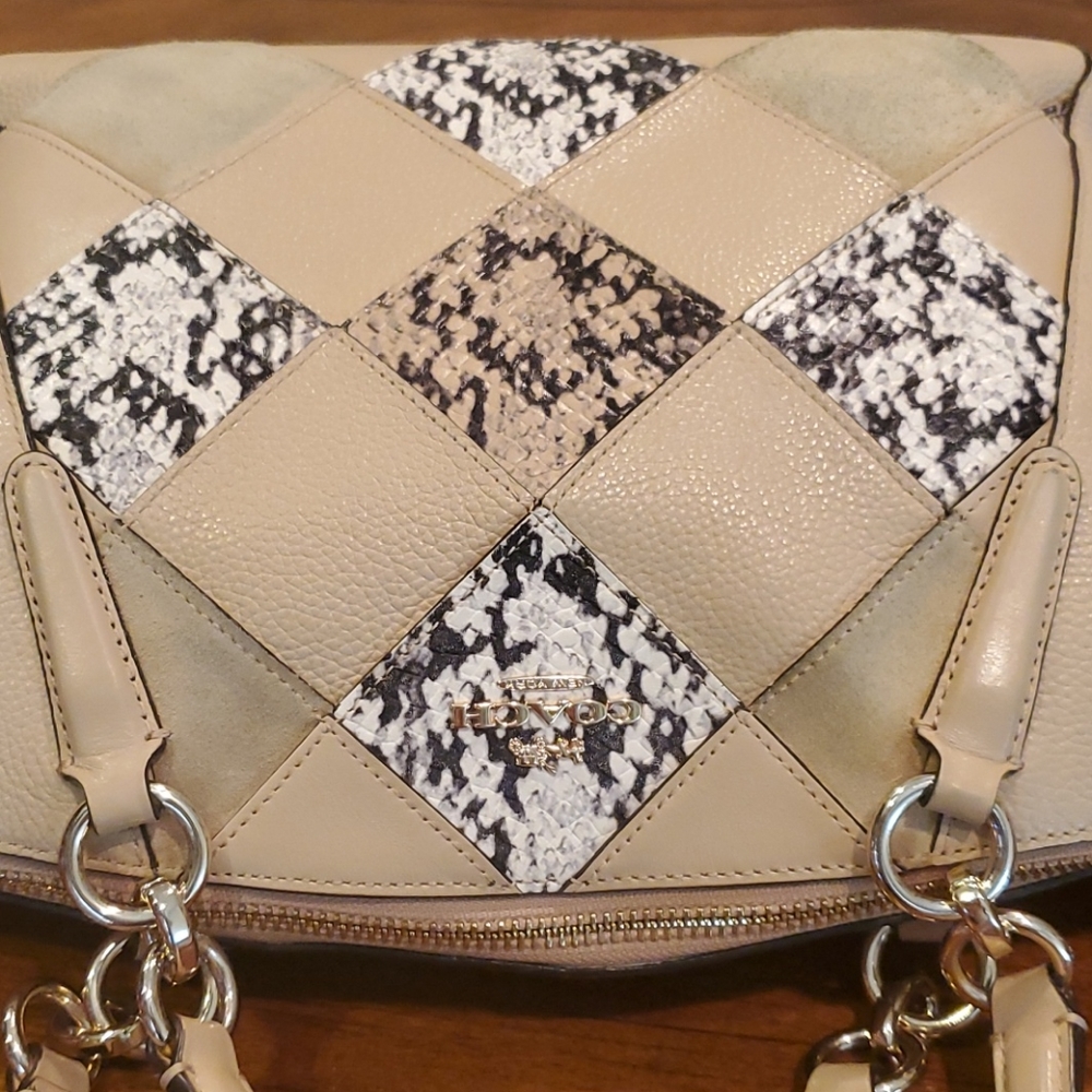 *Sale* Coach Snake Patchwork Bag - image 8